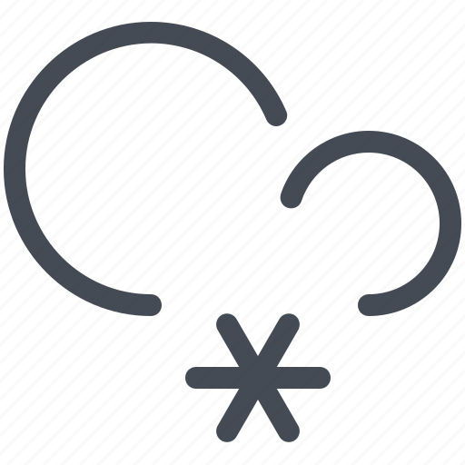 Cloudy, snow, weather icon - Download on Iconfinder