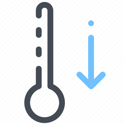 Arrow, down, heat, temperature, thermometer icon - Download on Iconfinder