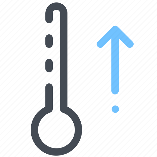 Arrow, heat, temperature, thermometer, up icon - Download on Iconfinder