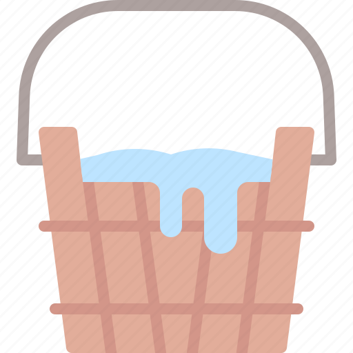 Bucket, wellness, wooden, water, farm icon - Download on Iconfinder
