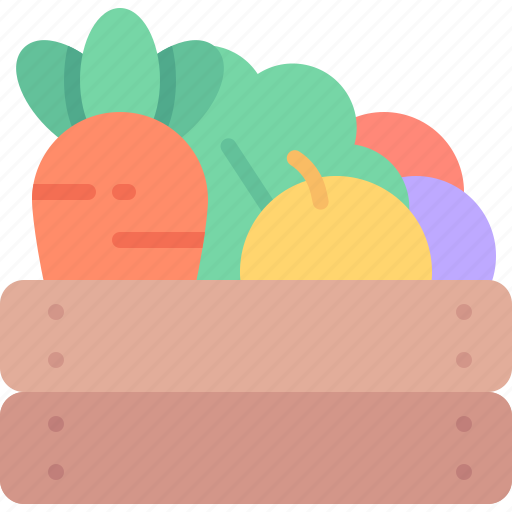 Vegetables, vegetable, agriculture, harvest, box icon - Download on Iconfinder