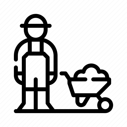 Peasant, man, people, farmer, wheelbarrow icon - Download on Iconfinder