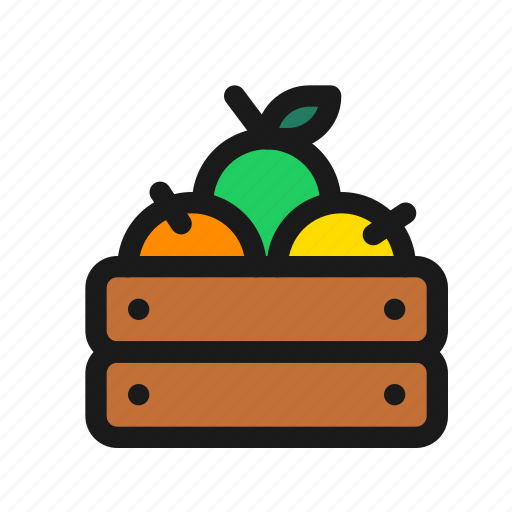 Apple, crate, harvest, fruit, mango, farm, agriculture icon - Download on Iconfinder