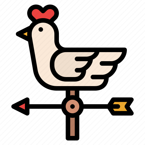 Chicken, morning, vane, weather, weathercock icon - Download on Iconfinder