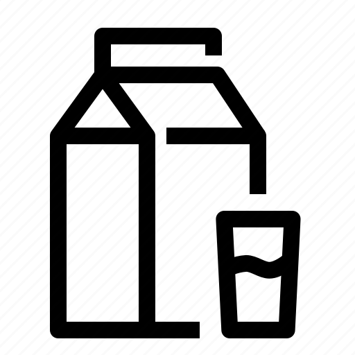 Glass, drink, dairy products, milk carton icon - Download on Iconfinder