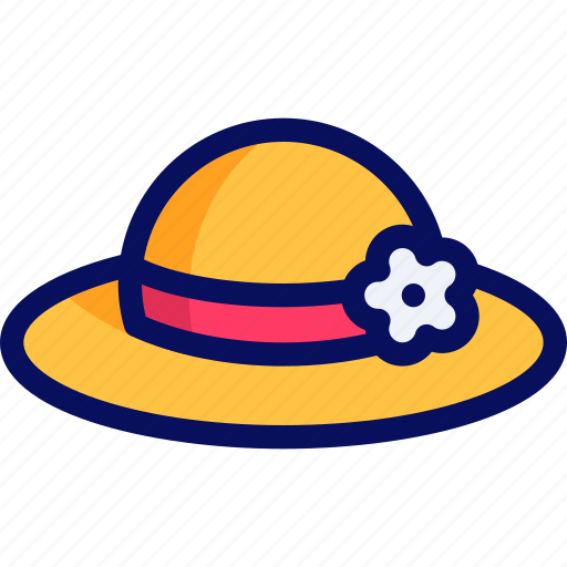 Sun hat, hat, summer, flower icon - Download on Iconfinder