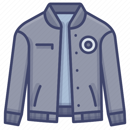 Bomber, clothes, jacket, leather icon - Download on Iconfinder