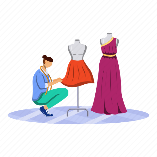Fashion, designer, atelier, creating, dress illustration - Download on Iconfinder