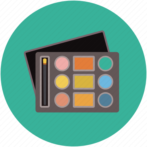 Bronzer palettes, cheek palettes, eye palettes, lip palettes, makeup, palettes with pencils icon - Download on Iconfinder