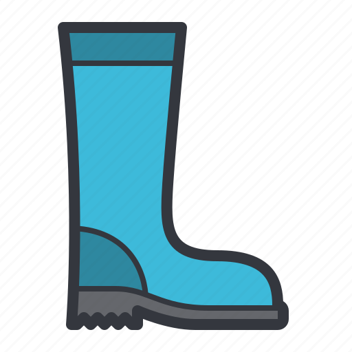 Blue, rubber, boot icon - Download on Iconfinder