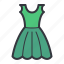 green, dress 