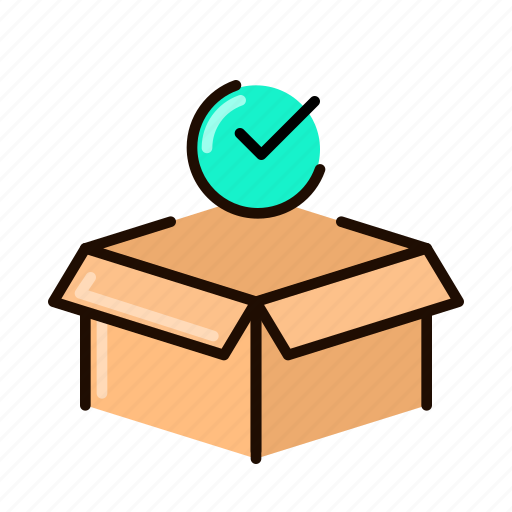 Box, received, package, check, status, success icon - Download on Iconfinder