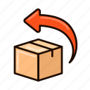 refund, box, package, parcel, logistic
