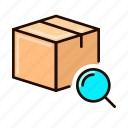 search, box, parcel, package, delivery