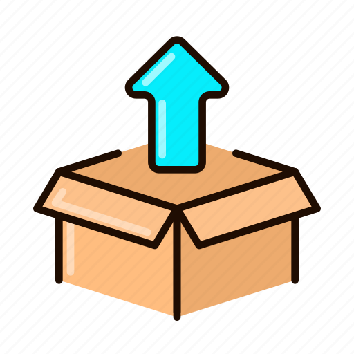 Upload, from, box, package, parcel icon - Download on Iconfinder