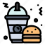 burger, fast, food, frappe 