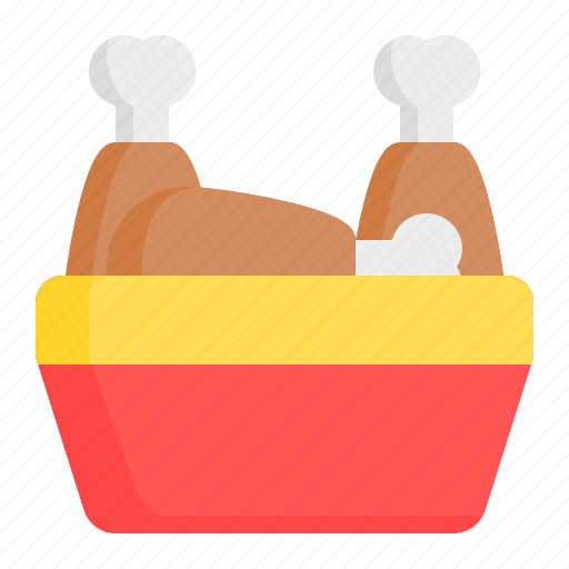Fried chicken bucket, chicken bucket, fried chicken, chicken, food, fast food, junk food icon - Download on Iconfinder