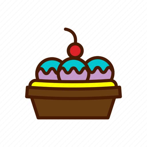 .svg, dessert, banana split, ice cream, sweet icon - Download on Iconfinder
