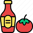 bottle, ketchup, sauce, food, tomato