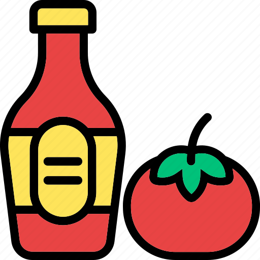Bottle, ketchup, sauce, food, tomato icon - Download on Iconfinder