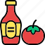 bottle, ketchup, sauce, food, tomato 