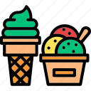 ice, cream, sweet, dessert, cone