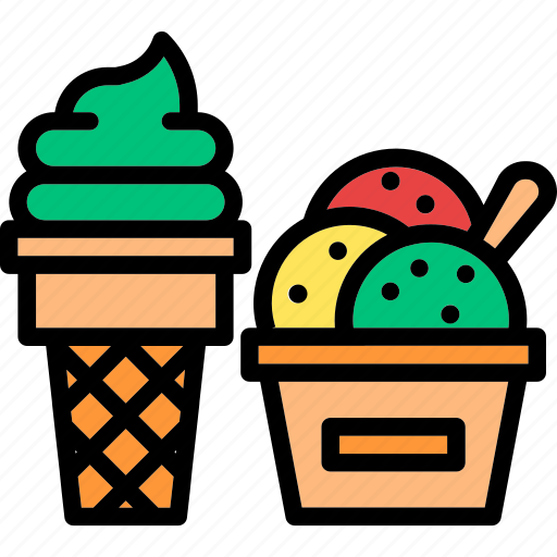 Ice, cream, sweet, dessert, cone icon - Download on Iconfinder