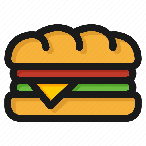 Burger, fastfood, hamburger, junkfood, meal, restaurant, sandwich icon - Download on Iconfinder