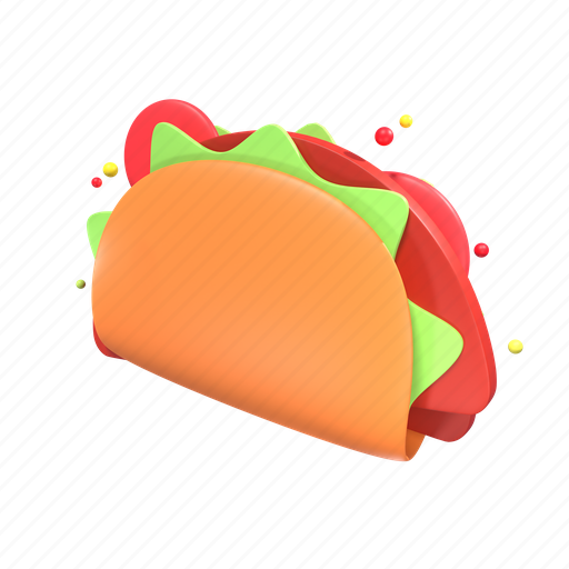 Tachos, food, mexico, kitchen, cooking, taco 3D illustration - Download on Iconfinder