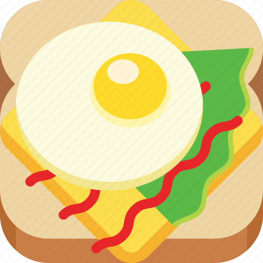Breakfast, cheese, fast food, fried egg, salad, sandwich, sauce icon - Download on Iconfinder