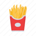 fries, chips, fast, food, meal
