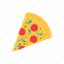 pizza, slice, fast, food, meal