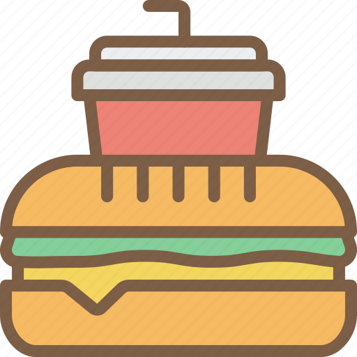 Burger, drink, fast, food, take away, takeaway icon - Download on Iconfinder