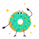 donuts, donut, bakery, fast food, food, menu, restaurant, cute, sticker