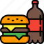burger, drink, fast, food, take away, takeaway 