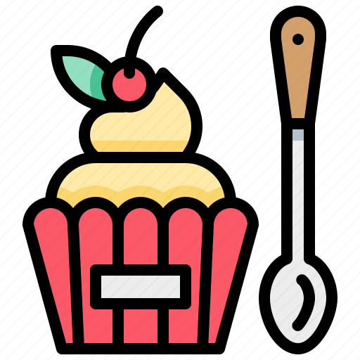 Bakery, cake, cupcake, dessert, spoon icon - Download on Iconfinder