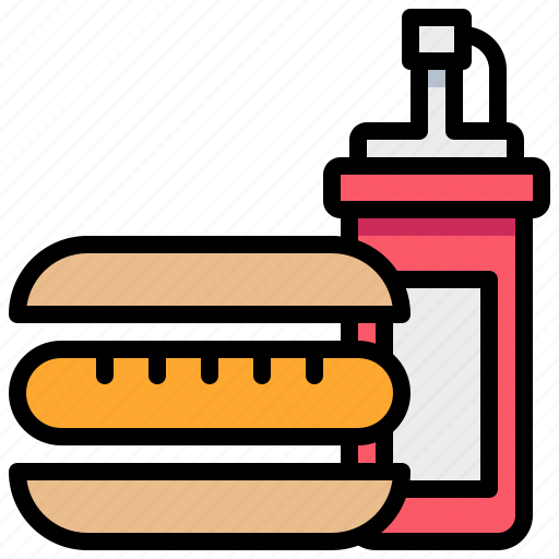 Bread, burger, food, hamburger, sauce, sausage icon - Download on Iconfinder