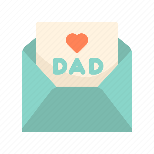 Card, dad, envelope, father day, letter, love, paper icon - Download on Iconfinder