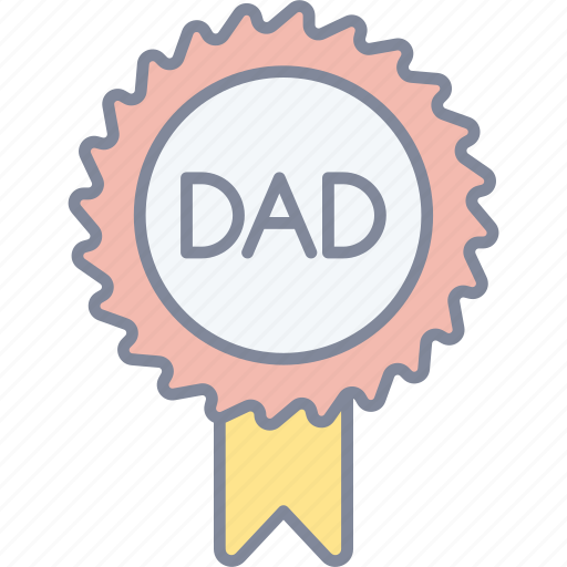Dad, badge, sticker, best dad icon - Download on Iconfinder