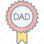 dad, badge, sticker, best dad 