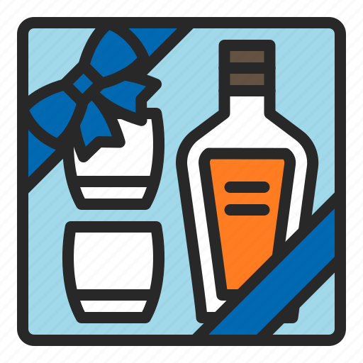 Alcohol, father's day, gift, glasses, liquor, presents, whiskey icon - Download on Iconfinder
