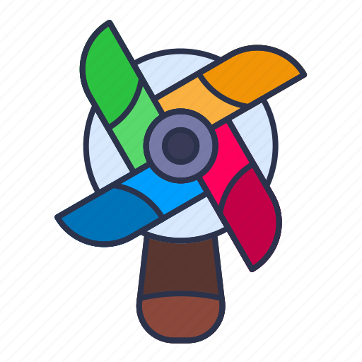 Toy, windmill, pinwheel, kid, baby, paper icon - Download on Iconfinder