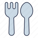 baby, fork, spoon, home, kitchen