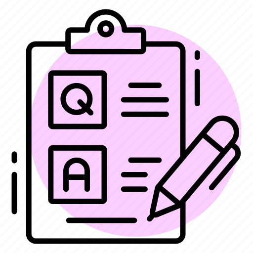 Question answer survey, pen, survey, clipboard icon - Download on Iconfinder