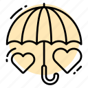 insurance, feedback, umbrella, hearts