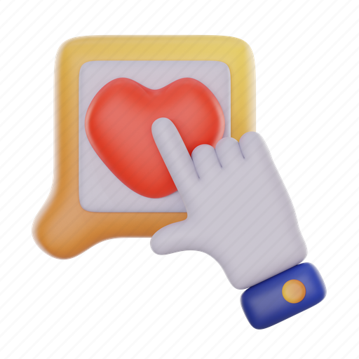 Like, feedback, hand, favorite, love, heart, chat 3D illustration - Download on Iconfinder