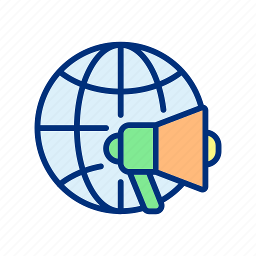 Global marketing, worldwide market, attract customers, communication icon - Download on Iconfinder