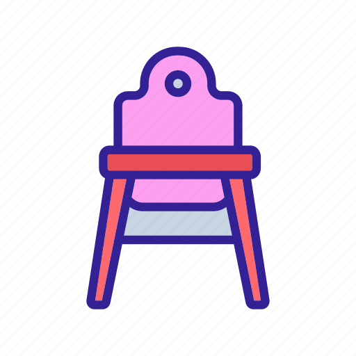 Baby, chair, childhood, dinner, feeding, plain, plastic icon - Download on Iconfinder