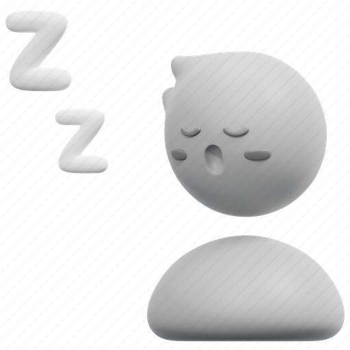 Sleepy, drowsy, feeling, emotion, mind, sleep, expression 3D illustration - Download on Iconfinder