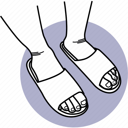 Shoes, sandal, footwear, slipper, flip flop, slippers, leg icon - Download on Iconfinder